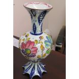 Continental Floral Pottery Vase