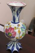 Continental Floral Pottery Vase
