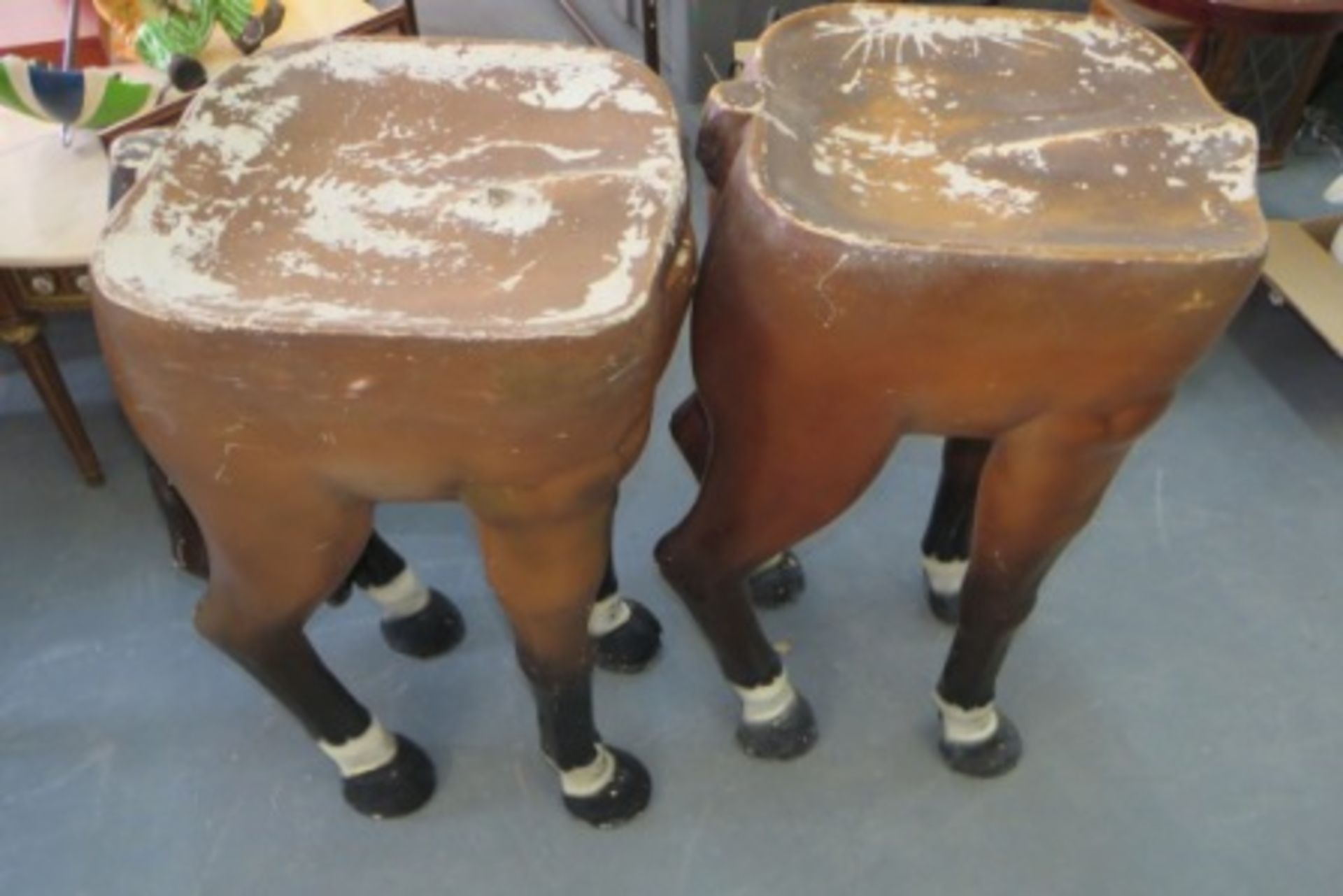 Pair Of Large Horse Style Bar Stools - Image 2 of 2