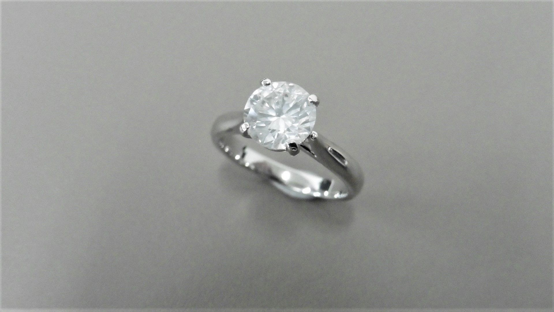 0.70ct diamond solitaire ring with a brilliant cut diamond. I colour and I1 clarity. Set in platinum - Image 3 of 3