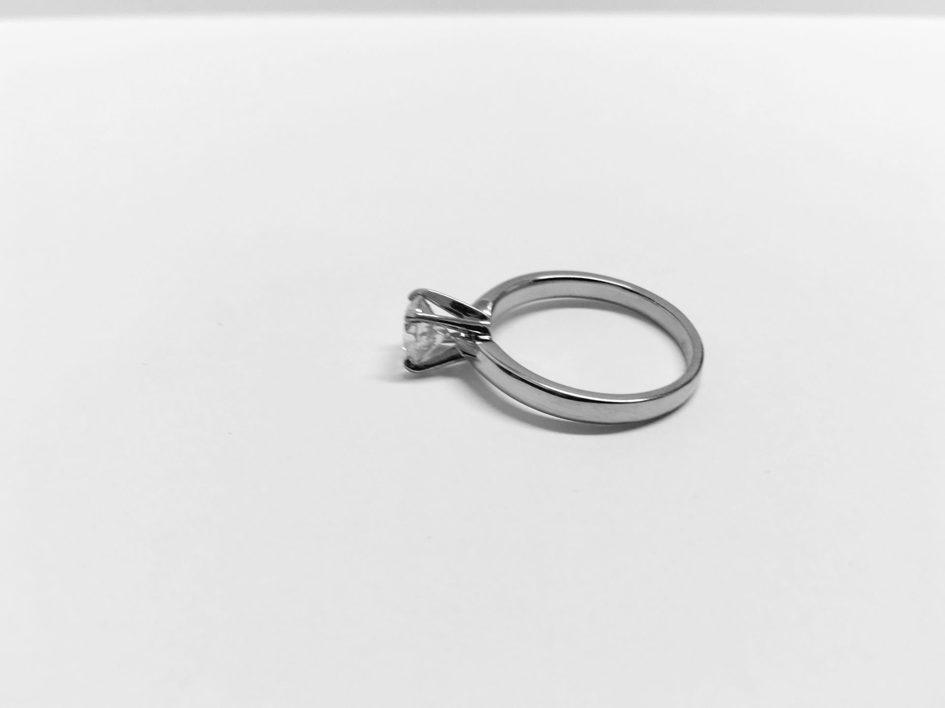 1.15ct diamond solitaire ring set in 18ct white gold. H colour and SI2 clarity. 4 claw setting. - Image 2 of 4