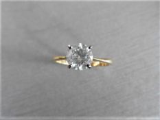 1.63ct diamond solitaire ring set in 18ct gold. H colour and I2 clarity. 4 claw white gold setting