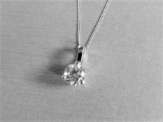 1.00ct diamond solitaire pendant set in a platinum 3 claw setting. H colour and Si2 clarity. 9ct