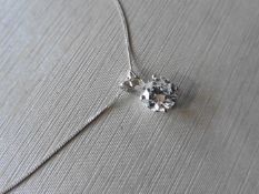 1.00ct diamond pendant set in platinum. H colour and I1 clarity. 4 claw setting with open bale and