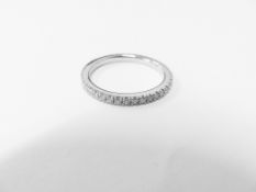 0.50ct diamond 14ct full eternity ring.0.50ct diamonds si2 I colour size M ,14ct white gold 3 gms