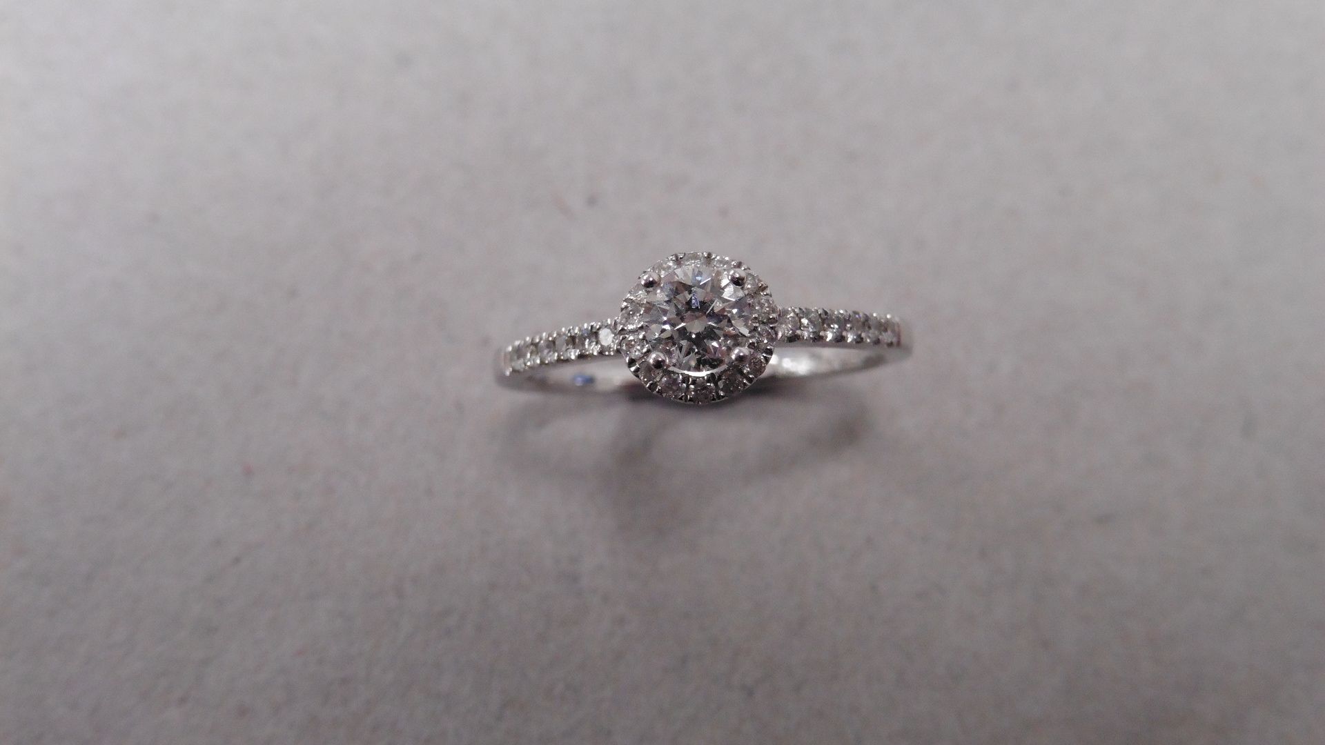 18ct diamond set solitaire ring. Centre stone 0.30ct brilliant cut diamond, H colour and si2 - Image 5 of 5