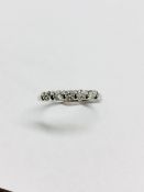 0.50ct diamond five stone ring set in 9ct white gold. Brilliant cut diamonds, I colour and si2