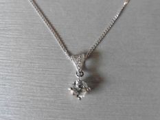 0.50ct diamond set pendant. Enhanced Brilliant cut diamond, H colour and si3 clarity. Diamond set