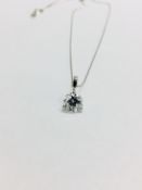 1.01ct diamond solitaire style pendant with a brilliant cut diamond, H colour and si3 clarity. Set