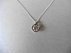 1.00ct diamond solitaire style pendant with a brilliant cut diamond, I/J colour and si2 clarity.