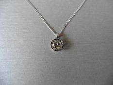 0.50ct diamond solitaire style pendant with a brilliant cut diamond, J colour and si2 clarity.