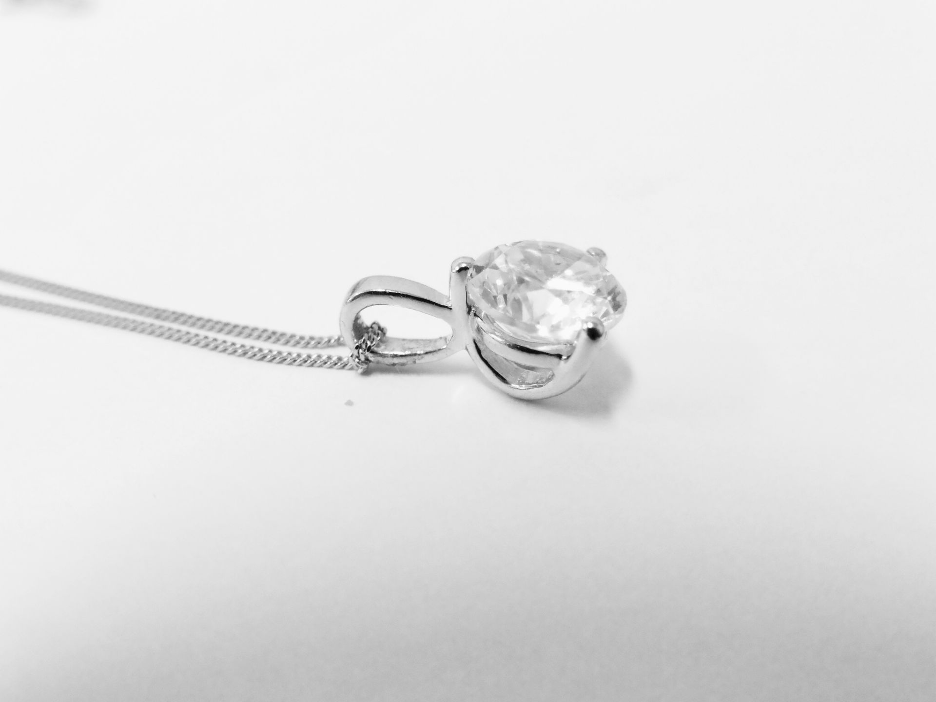 0.30ct diamond solitaire style pendant with a brilliant cut diamond, I colour and si3 clarity. Set - Image 2 of 4