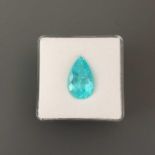 7.16ct Pearshpae Paraiba Tourmaline,17.18x10.38x7.01mm,AIGS certification Gf16-72263 appriasal