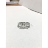 2.34ct diamond dress ring ,18ct white gold,11 taper diamonds 1.06ct,18 round brilliant cut