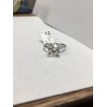 4.35ct Round brilliant cut diamond I colour vs grade ,5gms 18ct white gold size M uk hallmark