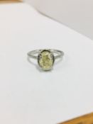 1.51ct Oval Fancy yellow diamond Vs1 grade GIA certification 2196772617,18ct white gold diamond