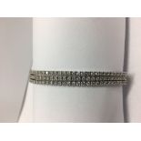 6.20ct diamond bracelet ,h colour si2 diamonds 20gms 18ct white gold uk hallmark ,uk manufacture,