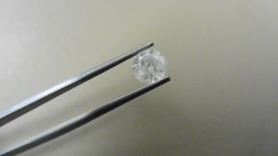 1.17ct Brilliant Cut Diamond, Enhanced stone. H colour, I2 clarity. 6.56 x 4.17mm. Valued at £1750