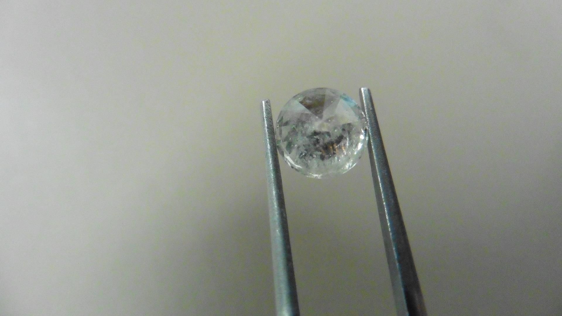 1.55ct Brilliant Cut Diamond, Enhanced stone. H colour, P1-2 clarity. 7.07 x 4.73mm. Valued at £ - Image 2 of 5