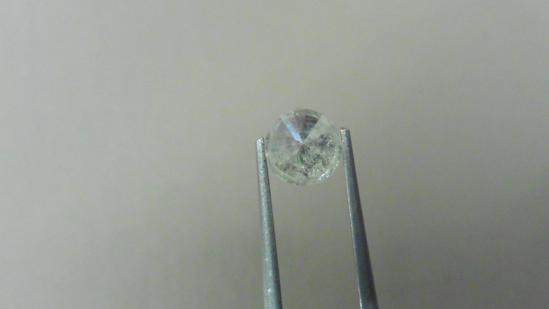 1.37ct Brilliant Cut Diamond, Enhanced stone. I colour, I2 clarity. 6.91 x 4.30mm. Valued at £2500 - Image 2 of 4