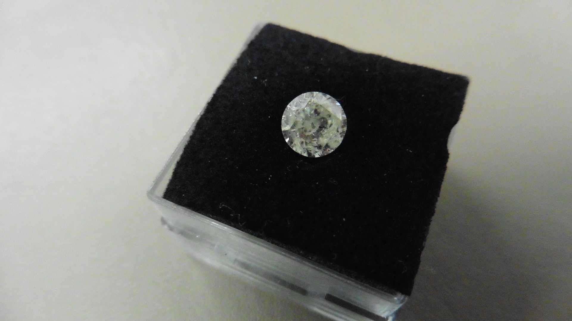1.09ct Brilliant Cut Diamond, Enhanced stone. H colour, I2 clarity. 6.42 x 3.95mm. Valued at £1490 - Image 4 of 4