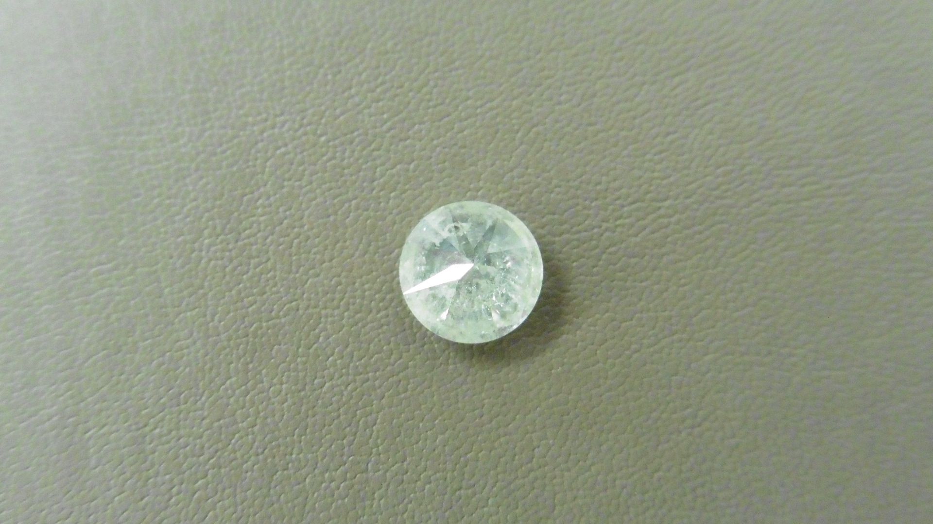 1.34ct Brilliant Cut Diamond, Enhanced stone. I colour, I2 clarity. 6.92 x 4.29mm. Valued at £2500 - Image 2 of 4