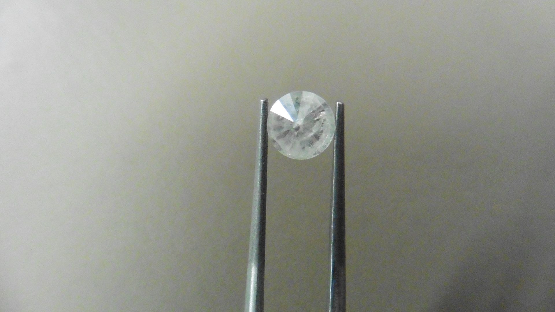 1.17ct Brilliant Cut Diamond, Enhanced stone. H colour, I2 clarity. 6.56 x 4.17mm. Valued at £1750 - Image 3 of 5