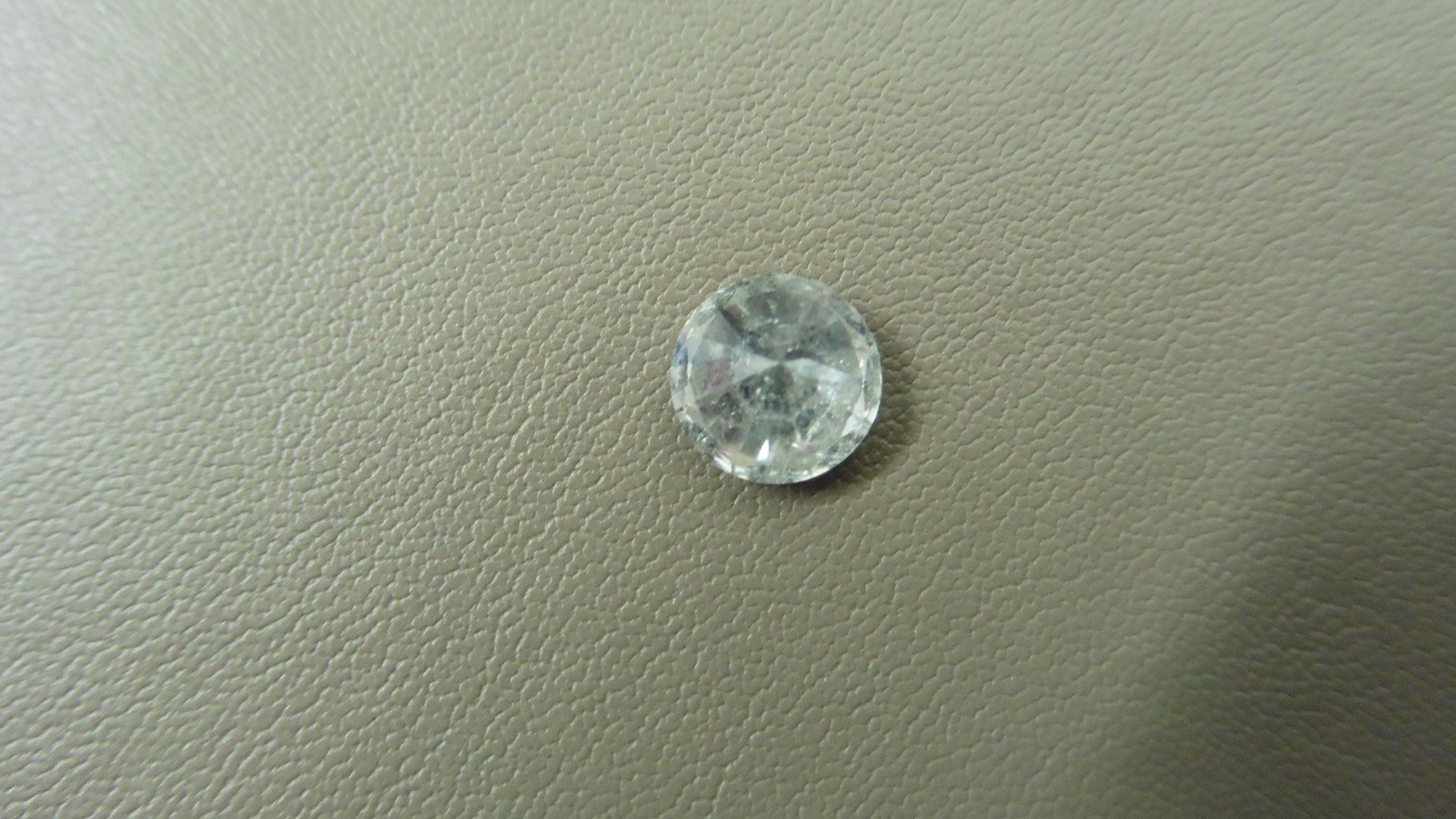 1.32ct Brilliant Cut Diamond, Enhanced stone. H colour, I2 clarity. 7.20 x 4.17mm. Valued at £2390 - Image 3 of 4