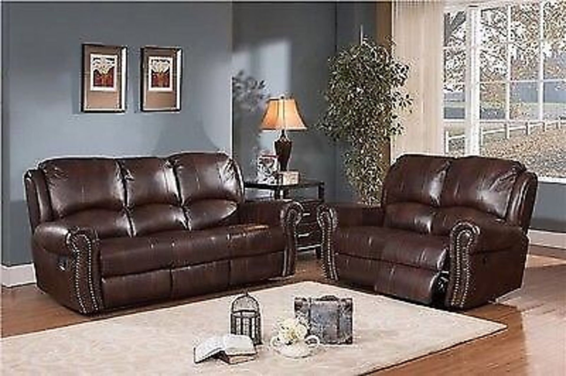Brand New 3 Seater Plus 3 Seater Salisbury Deluxe Brown Leather Reclining Sofas