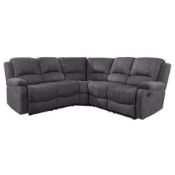 Brand New Boxed Vivo Reclining Corner Sofa In Charcoal Suede