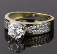 Solitaire Ring, Comprising A Raised Circular Shape