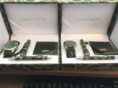 Brand New Armed Forces Watch Set Includes Watch Torch Pen Wallet Christmas