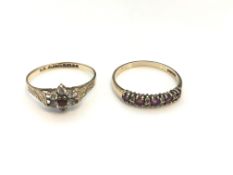 Two 9Ct Gold Dress Rings