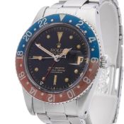 Rolex GMT-Master Pepsi with Gloss Gilt Dial 38mm Stainless Steel - 6542