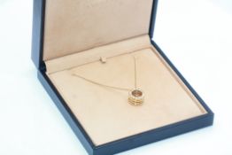 Bvlgari Sub Zero 18ct Yellow Gold Pendent And Necklace, Includes Box (Matching With Lot 8)