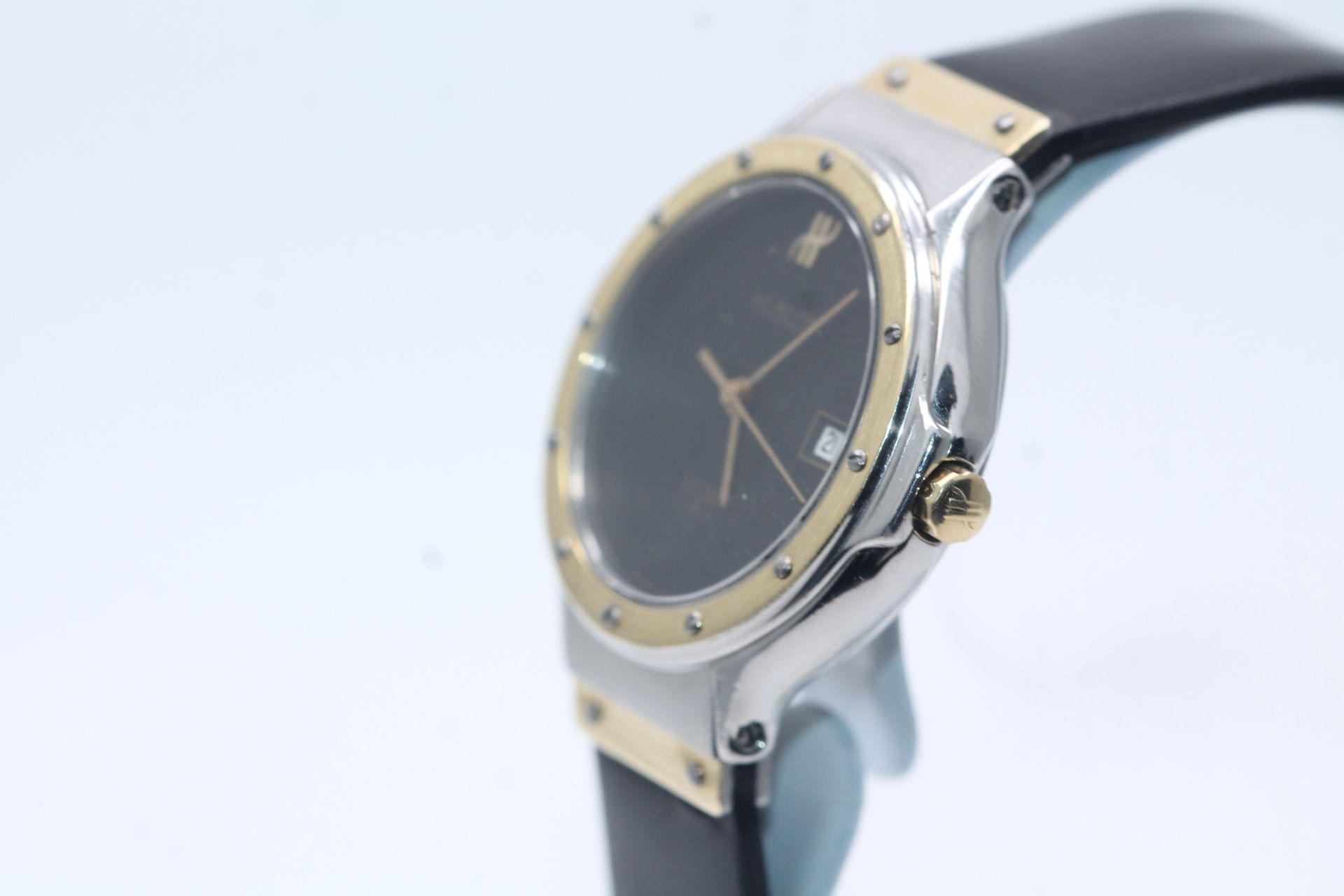 Ladies Hublot MDM Geneve Watch, Black Rubber Strap, Stainless Steel Case And 18ct Yellow Gold, - Image 3 of 5