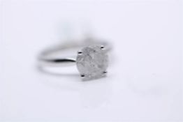 18ct White Gold Ladies Diamond Solitaire Ring, Set With One- 2.23 Carat Single Solitaire, Clarity-