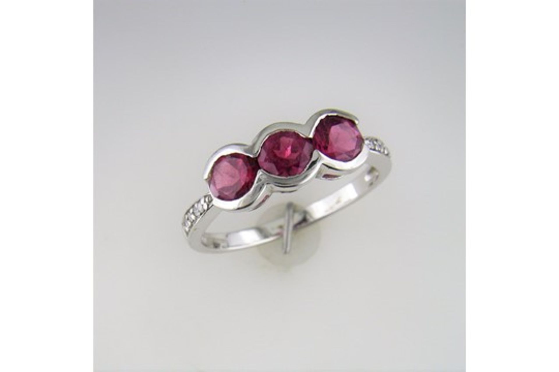 A "Fully Restored" 3 Stone Tourmaline Ring - Bild 2 aus 3