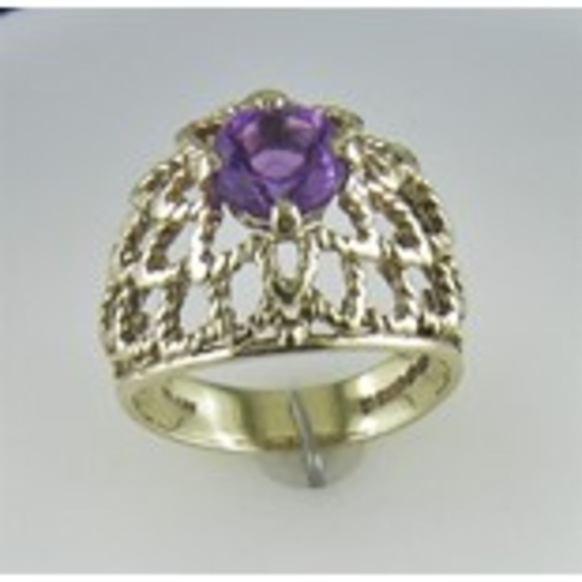 A "Fully Restored" Bombe Style Amethyst Ring - Bild 2 aus 3