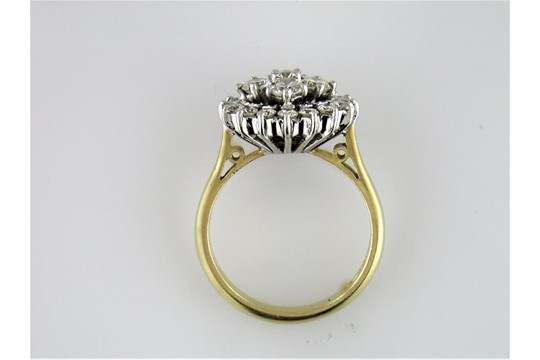 A "Restored" Brilliant Round Diamond Cluster Ring - Image 2 of 3