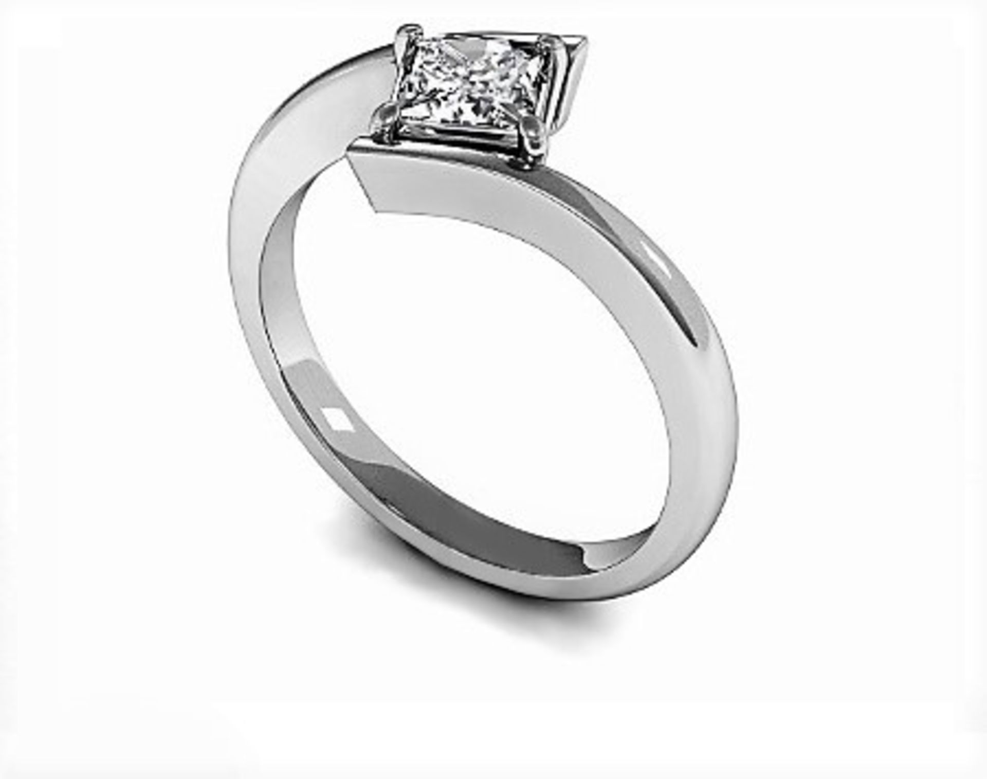 A New 0.25 carat Princess Cut Crossover Ring