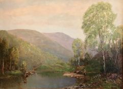 Large Original signed oil painting, Scottish Landscape by artist Walter MacAdam 1865-1935