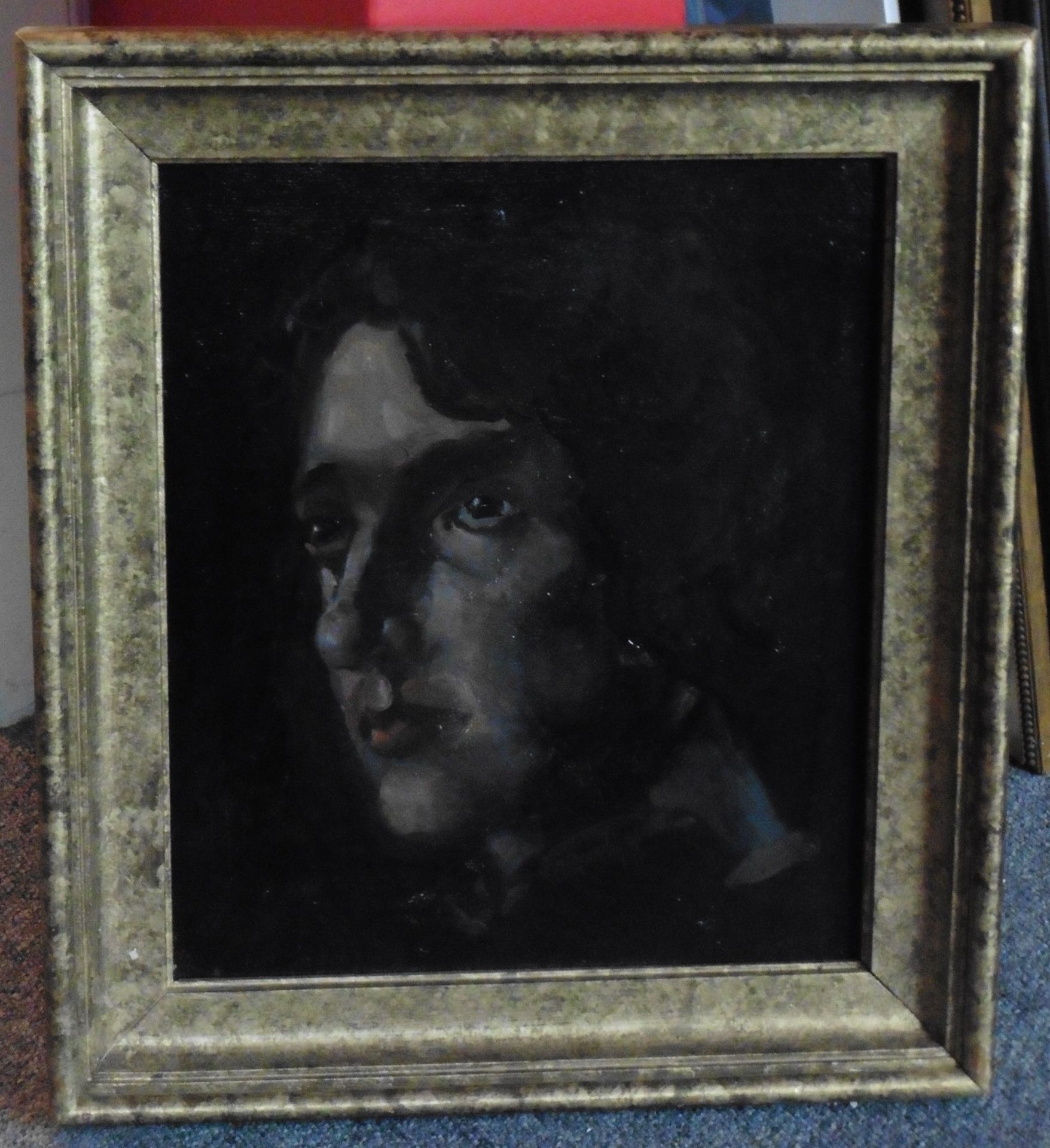 Original unsigned Portrait oil painting circa 1900's - Image 2 of 4
