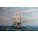 Large original signed seascape oil painting by Ben Evans