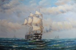 Large original signed seascape oil painting by Ben Evans