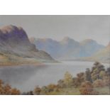 Scottish Highland loch View, Signed watercolour by T Jackson