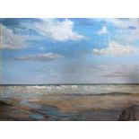 Large Seascape Mounts Bay Newlyn original oil, British artist John Wheatley 1892-1955 ARA, RWS, NEAC