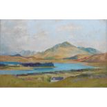 Scottish oil painting Beinn Respoil and Loch Shiel by Tom Hovell Shanks RSW,