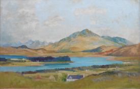 Scottish oil painting Beinn Respoil and Loch Shiel by Tom Hovell Shanks RSW,