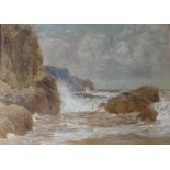 Original watercolour Seascape ""Burrow Head Isle of Whithorn"" by Robert Clouston Young R.S.W.